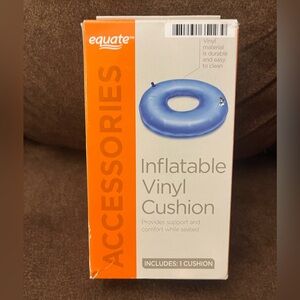 New! Equate Blue Inflatable Vinyl Cushion